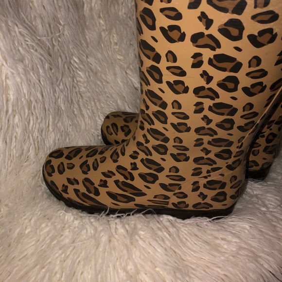 Kate Spade Leopard Rain Boots - Picture 4 of 7